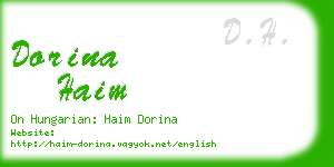 dorina haim business card